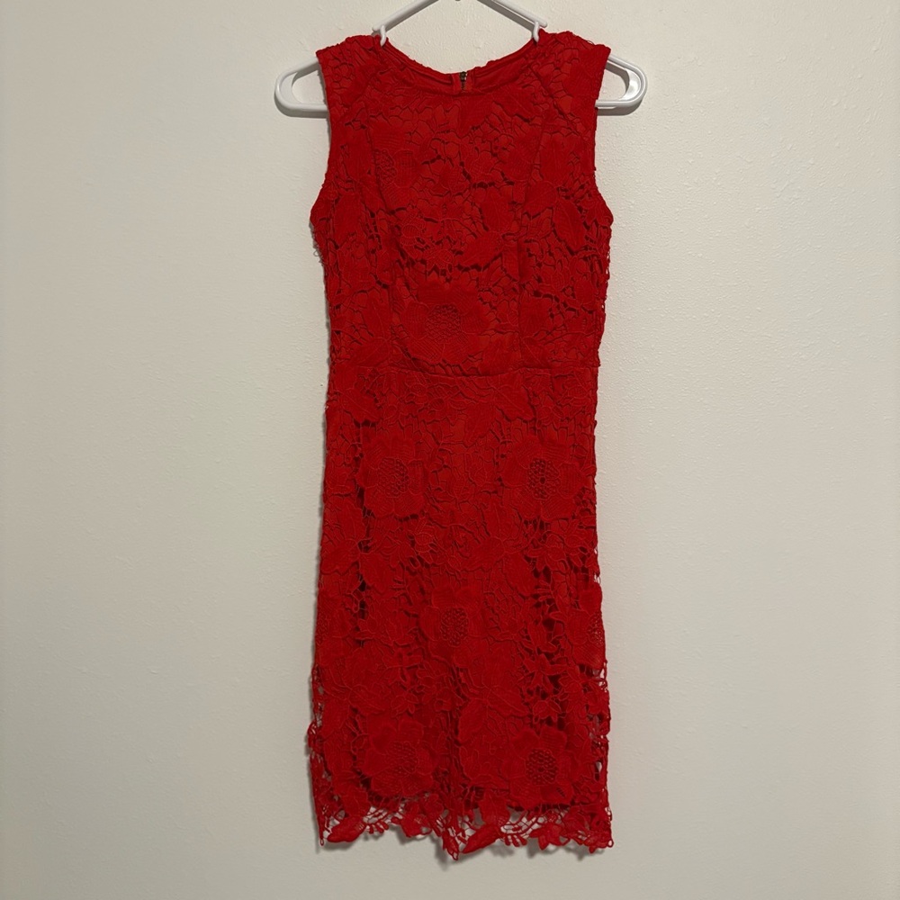 Ryan Michelle Red Lace Dress